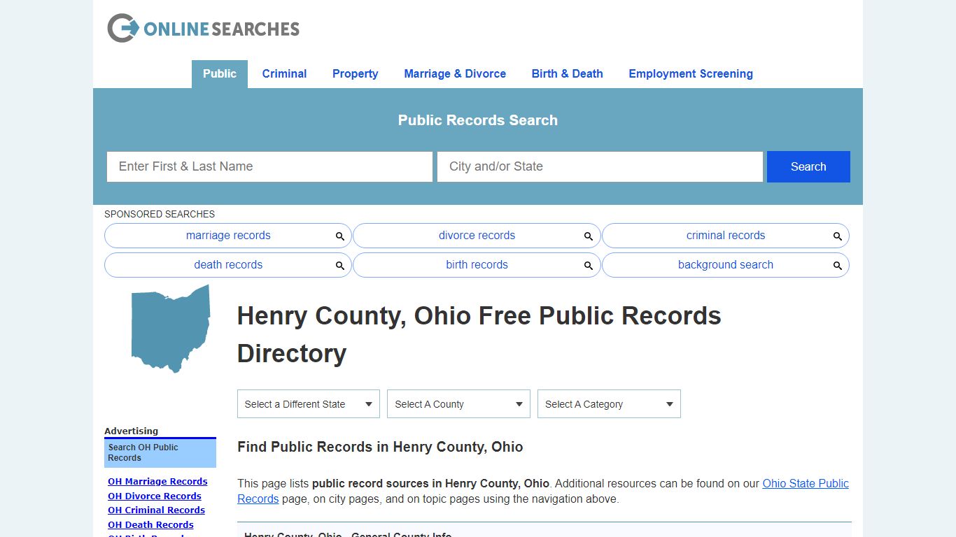 Henry County, Ohio Public Records Directory